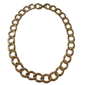 Vintage Monet Necklace Gold Tone Chunky Link Classic Quiet Luxury‎ Timeless 80s